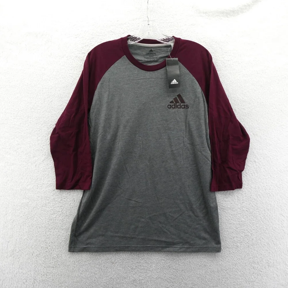 Texas A&M Aggies Shirt‎ Mens Medium Gray Adidas College Football Raglan 3/4 New